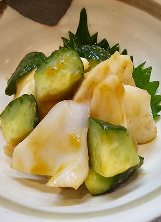 ゲソと胡瓜の酢味噌和え